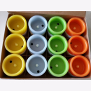 12x LED-Echtwachskerze mit Luftzug-Sensor in verschiedenen Farben