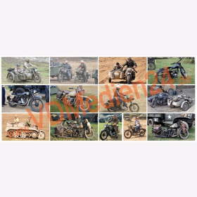 Steelmaster 2024 A3 Wandkalender 14 Blatt Militärmotorräder