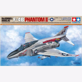 Tamiya 61121-000 Fahrzeug 61121 1:48 F-4B Phantom II Mcdonnell Douglas-Originalgetreue Nachbildung, Modellbau, Plastik Bausatz, Basteln, Hobby, Modellbausatz, Zusammenbauen, unlackiert