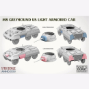 ANDYS Hobby Headquarters AHHQ-008 M8 Greyhound US Light Armored Car + Figur Maßstab 1:16 Modellbausatz Plastikmodellbau