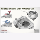 ANDYS Hobby Headquarters AHHQ-008 M8 Greyhound US Light Armored Car + Figur Maßstab 1:16 Modellbausatz Plastikmodellbau