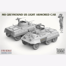 ANDYS Hobby Headquarters AHHQ-008 M8 Greyhound US Light Armored Car + Figur Maßstab 1:16 Modellbausatz Plastikmodellbau