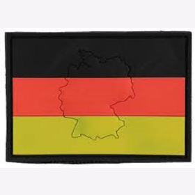 Deutschlandfahne Gummi-Abzeichen mit Klett-Rückseite