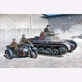 Academy Hobby Model Kits 13556 1/35 Panzer I Ausf. B & Motorrad