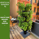 Vertical Garden XL Turm-Hochbeet/Pflanzturm für den Garten: das schneckenfreie Hochbeet/Schiefergrau Garten Blumenbeet Vertikal Pflanzen