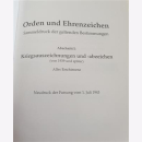 Orden und Ehrenzeichen - Sammeldruck der geltenden...