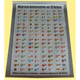Militärische Hoheitsabzeichen von 128 Nationen (Poster Nr. 8002)